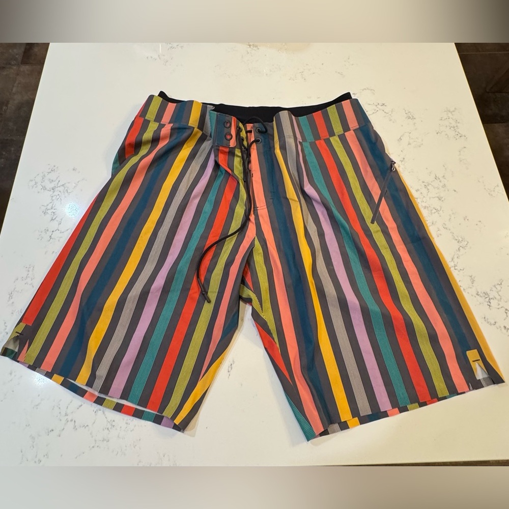 Lululemon Athletica Colorful Striped Board Shorts